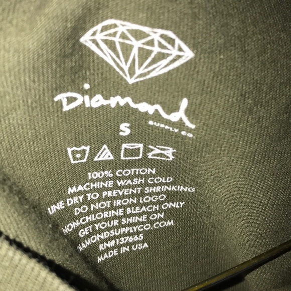 Olive/military green Diamond Supply Co. Tee. - Picture 6 of 6